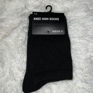 Black Knee High Socks